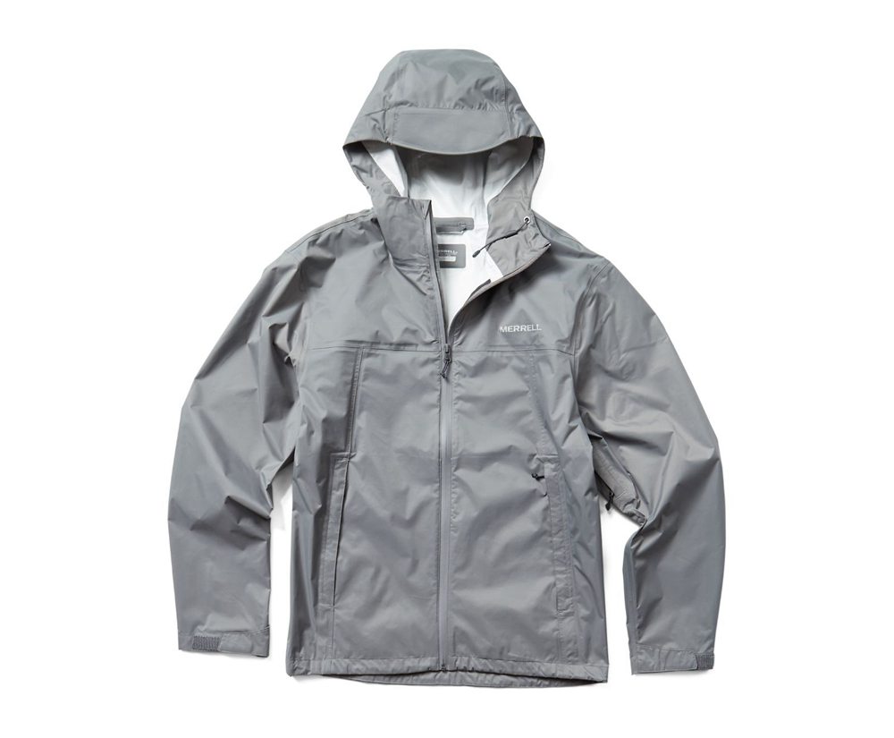 Merrell Jackets Grey - Fallon Rain - Mens 96DGVIPUM